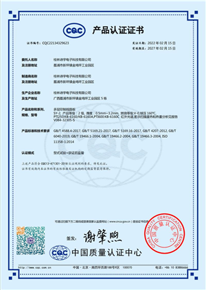CQC 证书（多层板）